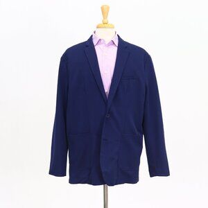 Giasone 48R Blue Blazer Sport Coat Jacket 2-Button Solid Y120